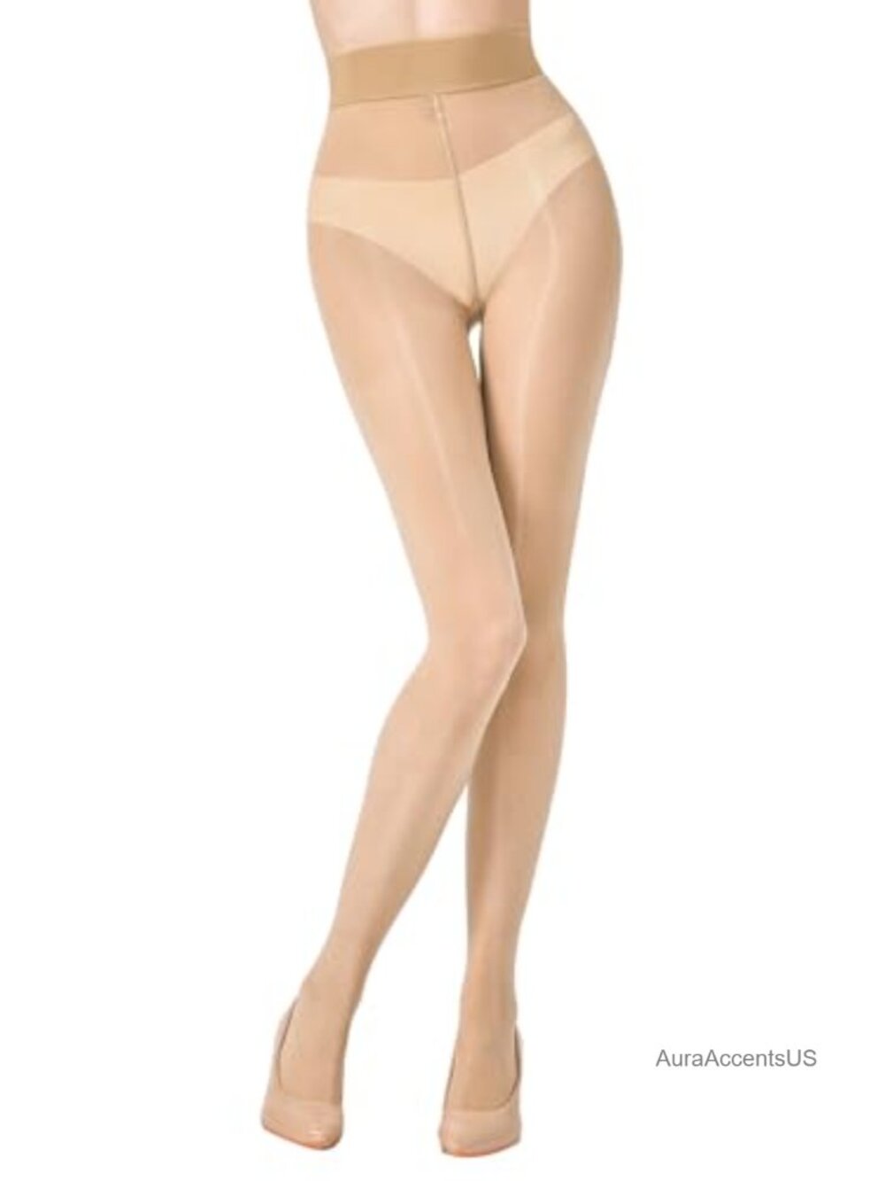 40D Shiny Sheer Tights Women Silk Oil Glossy Shimmer Pantyhose High Waist